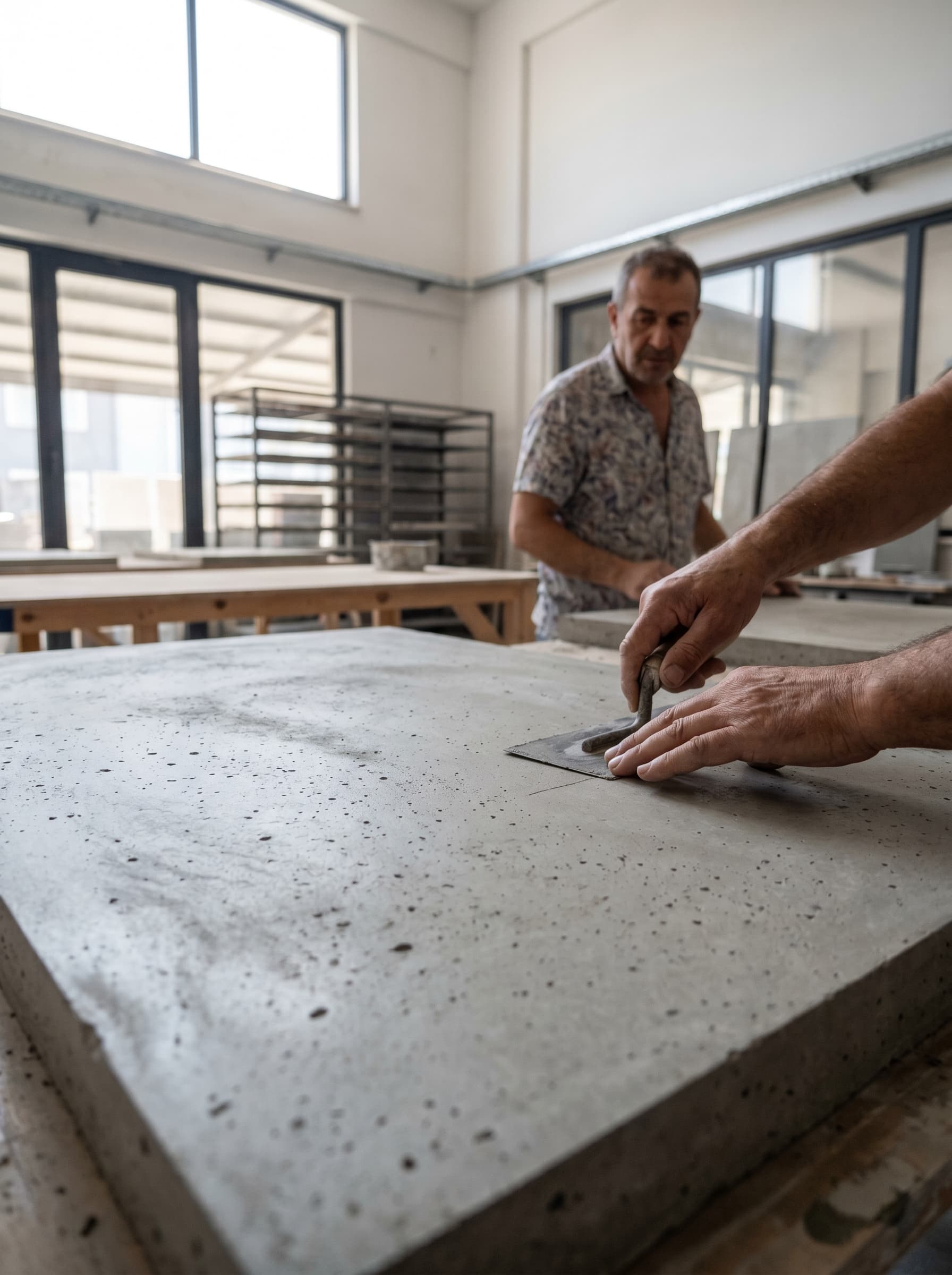 Ham beton panel üretimi